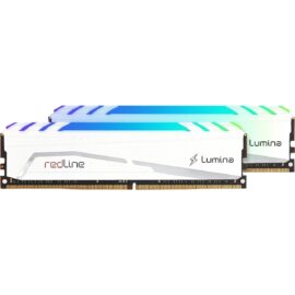 Das Bild zeigt zwei Module des Mushkin MLB4C320GJJM16GX2 Arbeitsspeichers. Es handelt sich um ein DDR4-3200 Dual-Kit, das aus zwei 16 GB RAM-Modulen besteht. Die Speichermodule verfügen über ein auffälliges Design mit einem weißen Heatspreader und mehrfarbiger Beleuchtung an der Oberseite. Diese Art von Arbeitsspeicher wird in Desktop-Computern zur Erweiterung des Arbeitsspeichers eingesetzt, um die Leistung bei datenintensiven Aufgaben oder beim Gaming zu verbessern.