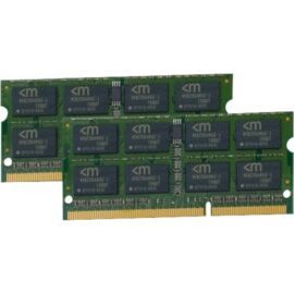 Das Bild zeigt zwei RAM-Module des Typs Mushkin SO-DIMM 16 GB DDR3-1333, die Teil eines Dual-Kit Arbeitsspeichersystems sind. Diese Speichermodule sind für den Einsatz in Computern vorgesehen, um die Speicherkapazität und ggf. die Leistung des Systems zu erweitern. Sie sind typischerweise für Laptops oder kleine Formfaktor-PCs gedacht, da sie das kleinere SO-DIMM-Format verwenden.