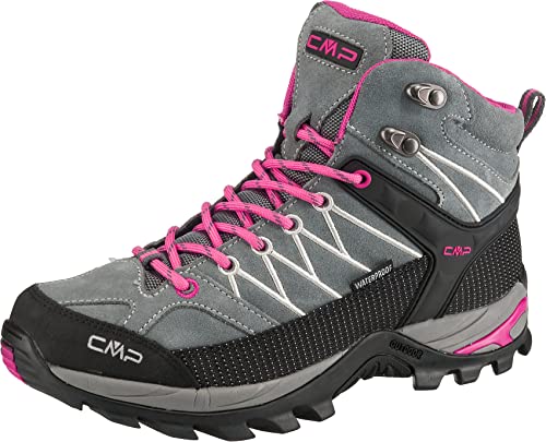 CMP Damen Rigel Mid Wmn Shoe Wp Trekking Wanderhalbschuhe, Grey Fuxia Ice, 39 EU